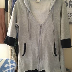 Zip up hoodie tunic